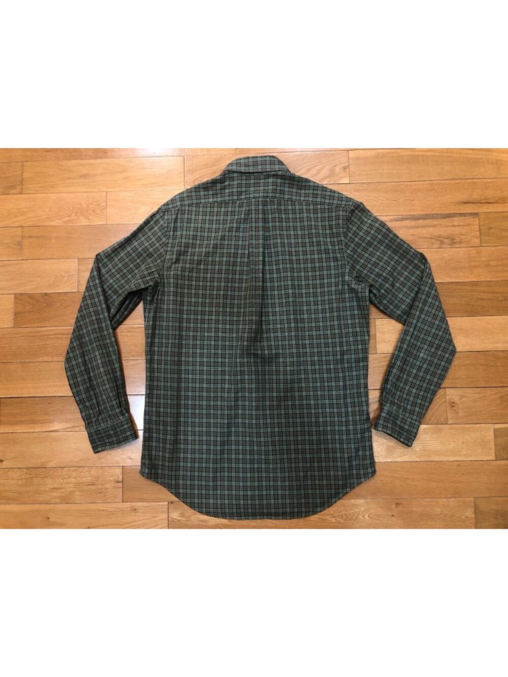 Ralph Lauren Men's Cotton Green Plaid Long-Sleeve Button Down Shirt Sz M Preppy - Picture 8 of 10